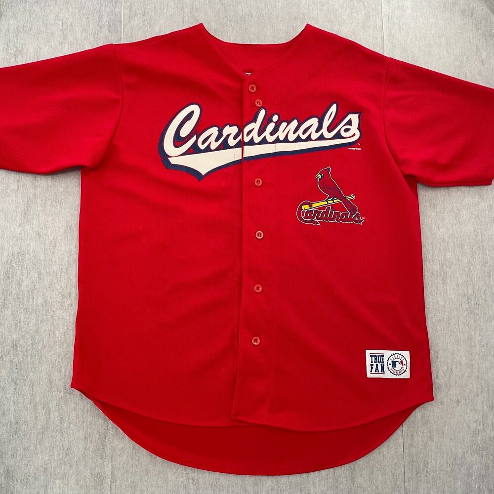 VINTAGE St Louis Cardinals Jersey Adult Large Red Mark McGwire #25 Mens L 90s